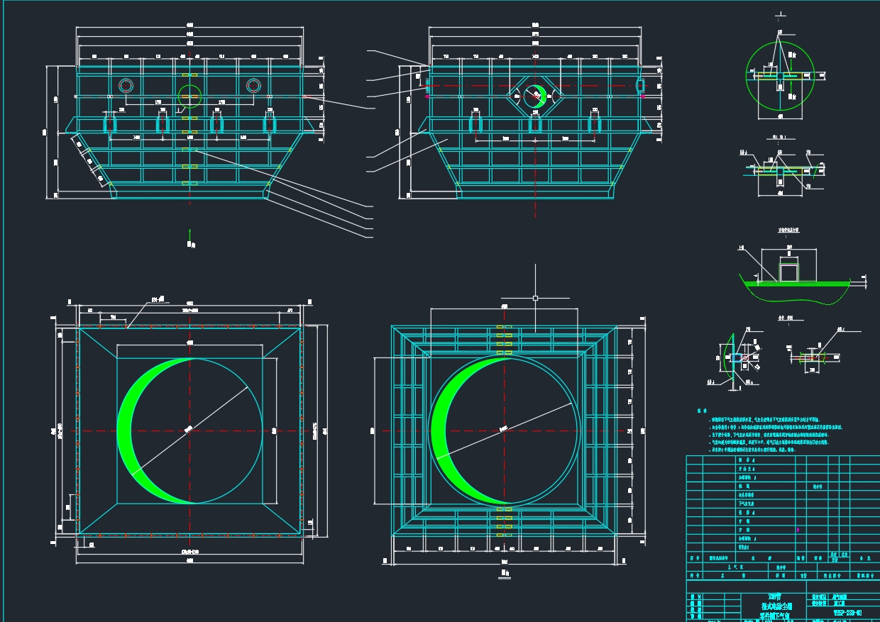 238管湿电除尘器设备图CAD图纸