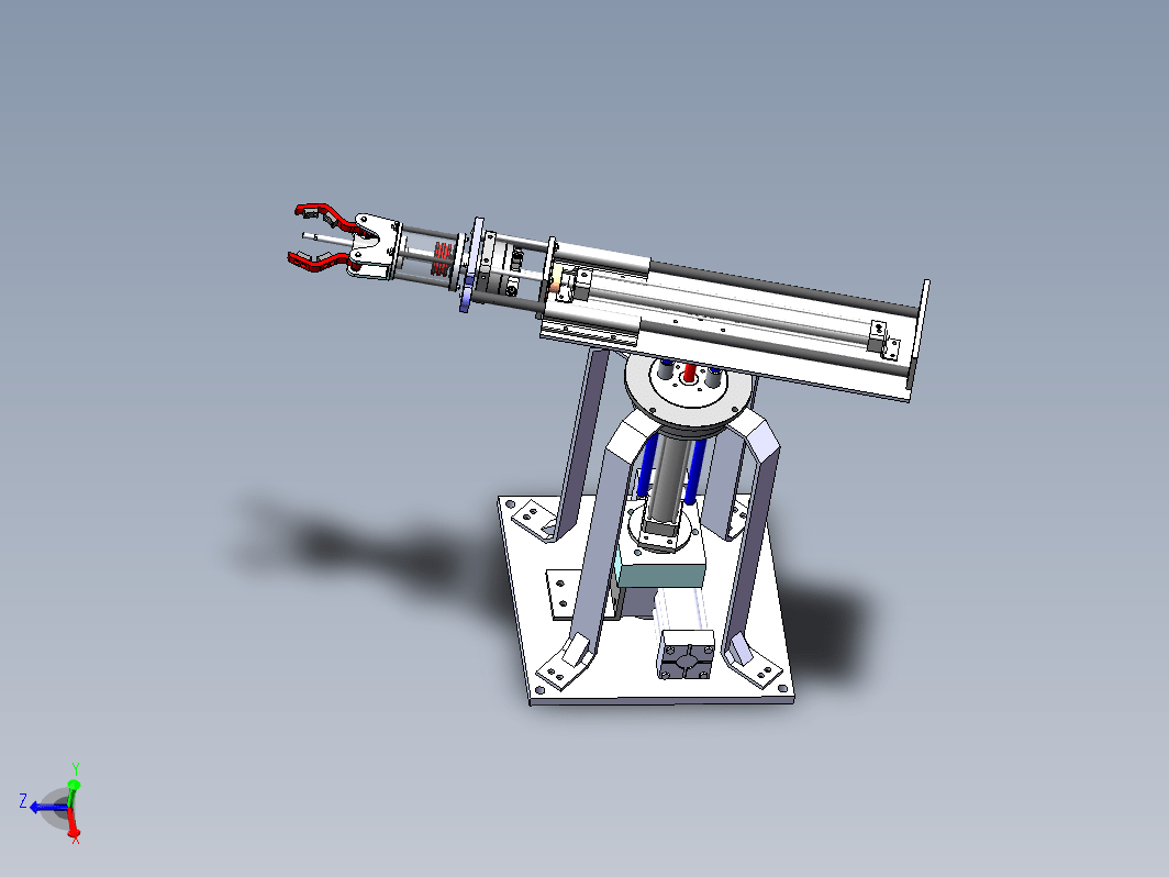 圆柱坐标机械手设计三维SW2016带参+说明书