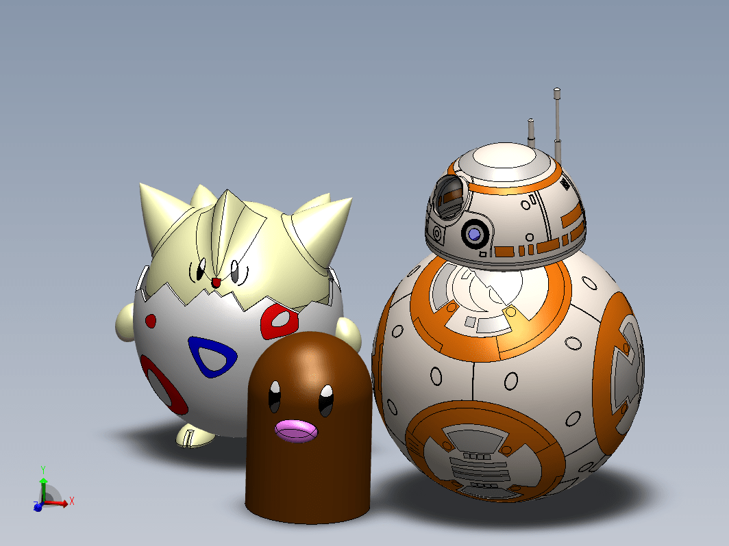 BB-8，托格皮，迪格利特，