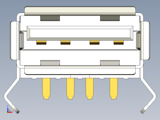 USB A 型母连接器 [PCB 通孔]缩略图