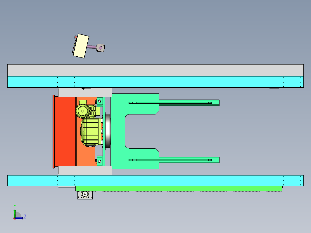 带有移动地轨的升降翻转工作台