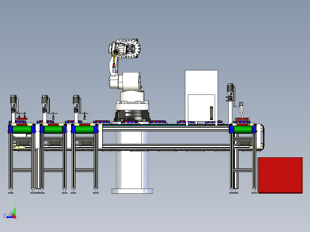 机械手配合下部变位机同步旋转同步焊接