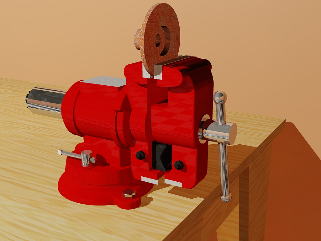 虎钳台钳卡钳-bench-vise--4 4 IGS DWG