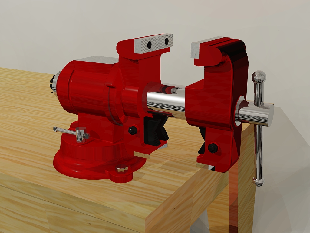 虎钳台钳卡钳-bench-vise--4 4 IGS DWG