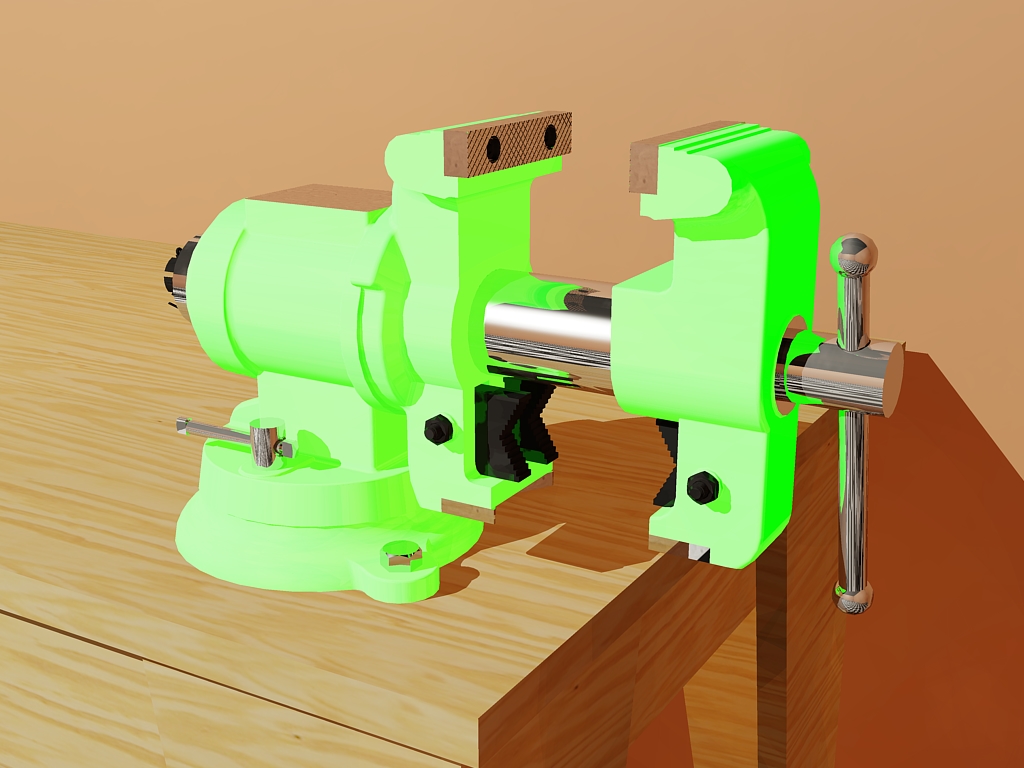 虎钳台钳卡钳-bench-vise--4 4 IGS DWG