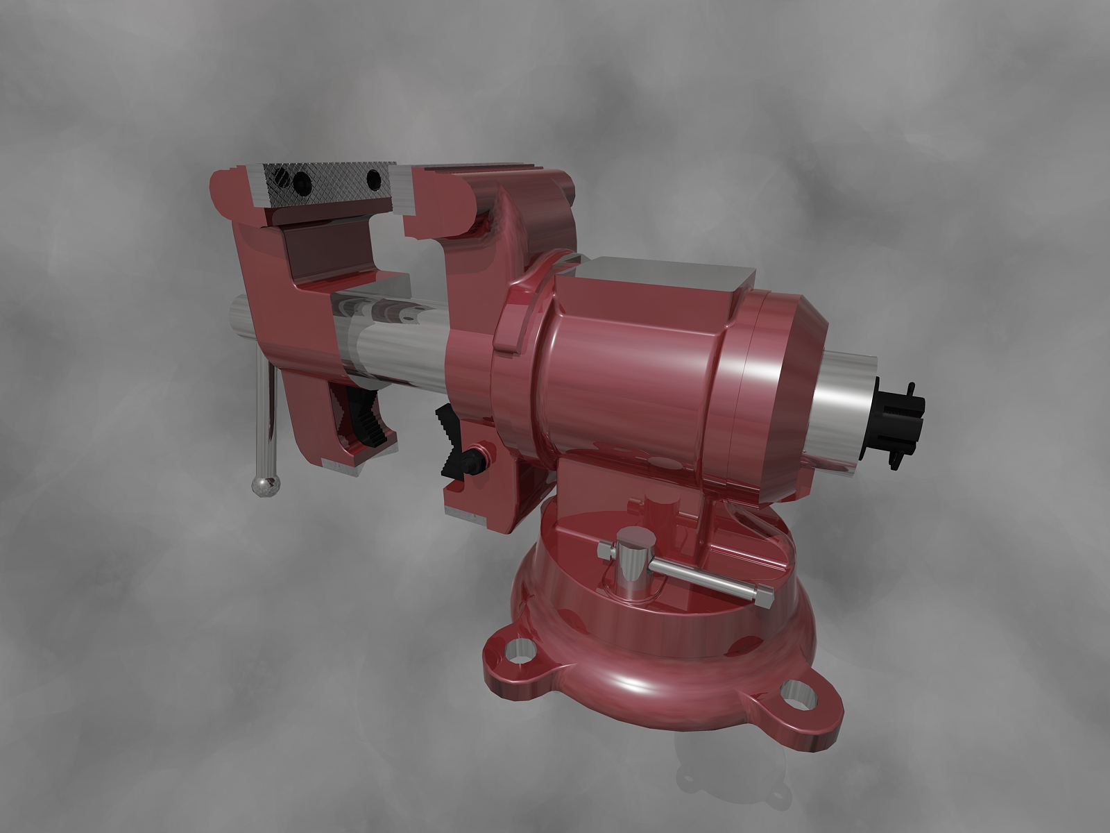 虎钳台钳卡钳-bench-vise--4 4 IGS DWG