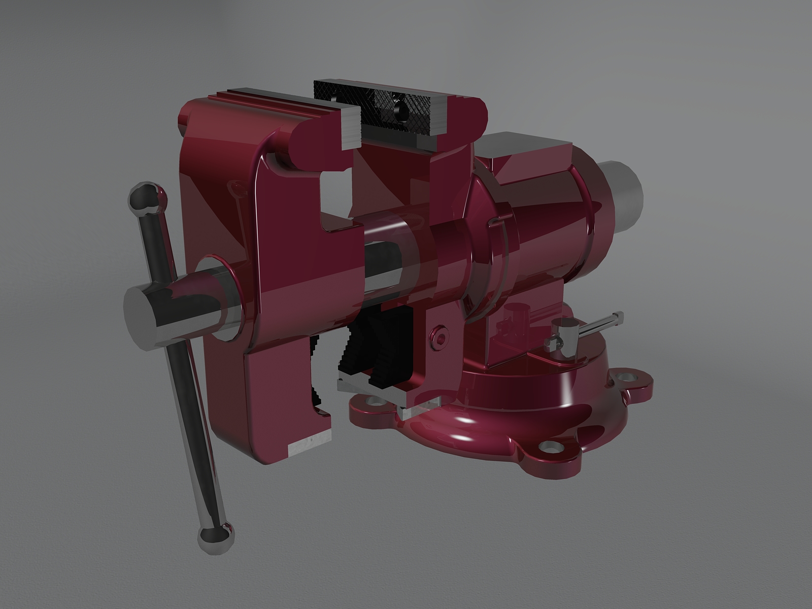 虎钳台钳卡钳-bench-vise--4 4 IGS DWG