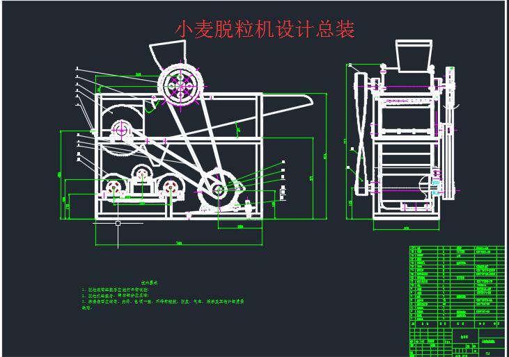 小麦脱粒机设计