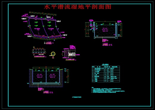 潜流式人工湿地工程设计图集缩略图