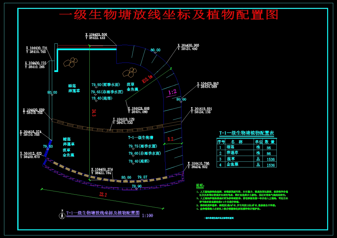 潜流式人工湿地工程设计图集