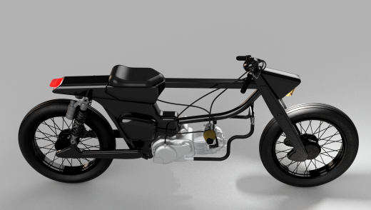 简易本田C70摩托车模型缩略图