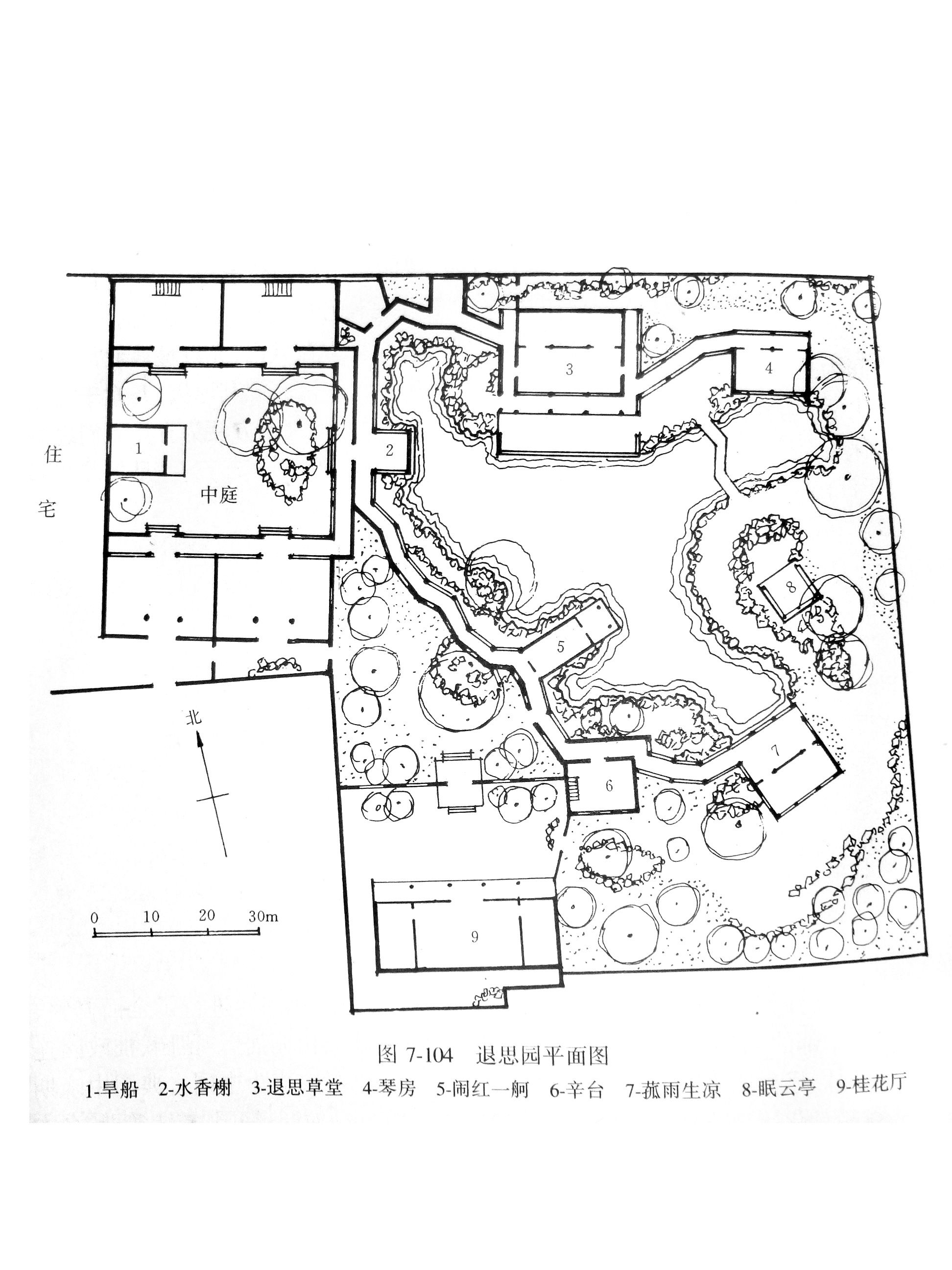 古典园林平面拙政园，怡园，沧浪亭，留园，狮子林CAD平面图