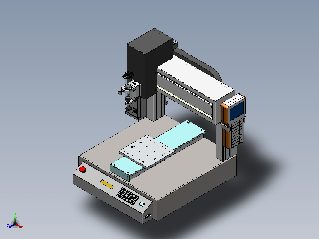 桌面式三轴点胶机（300行程、量产图纸）