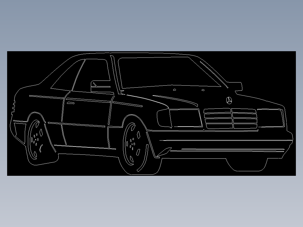 奔驰W124激光切割模板
