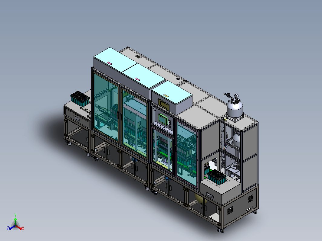 锂电池自动组装机3D图 带工程图