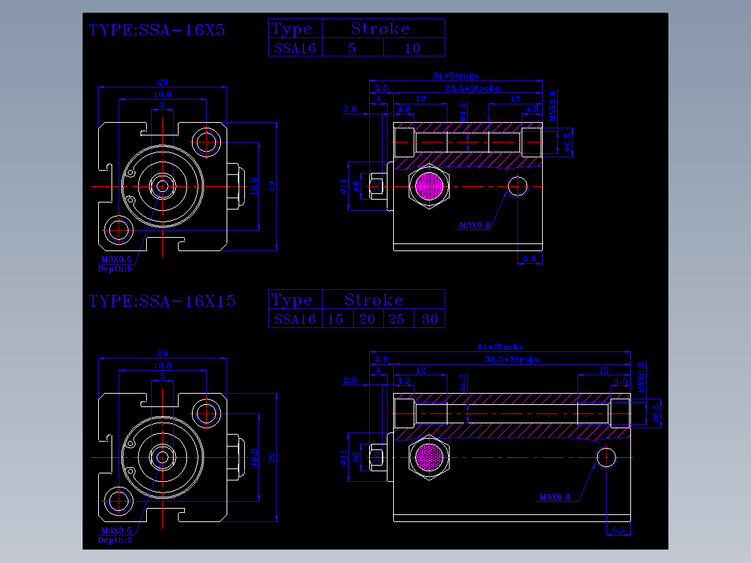 SDA气缸 83-SSA-16-BZN