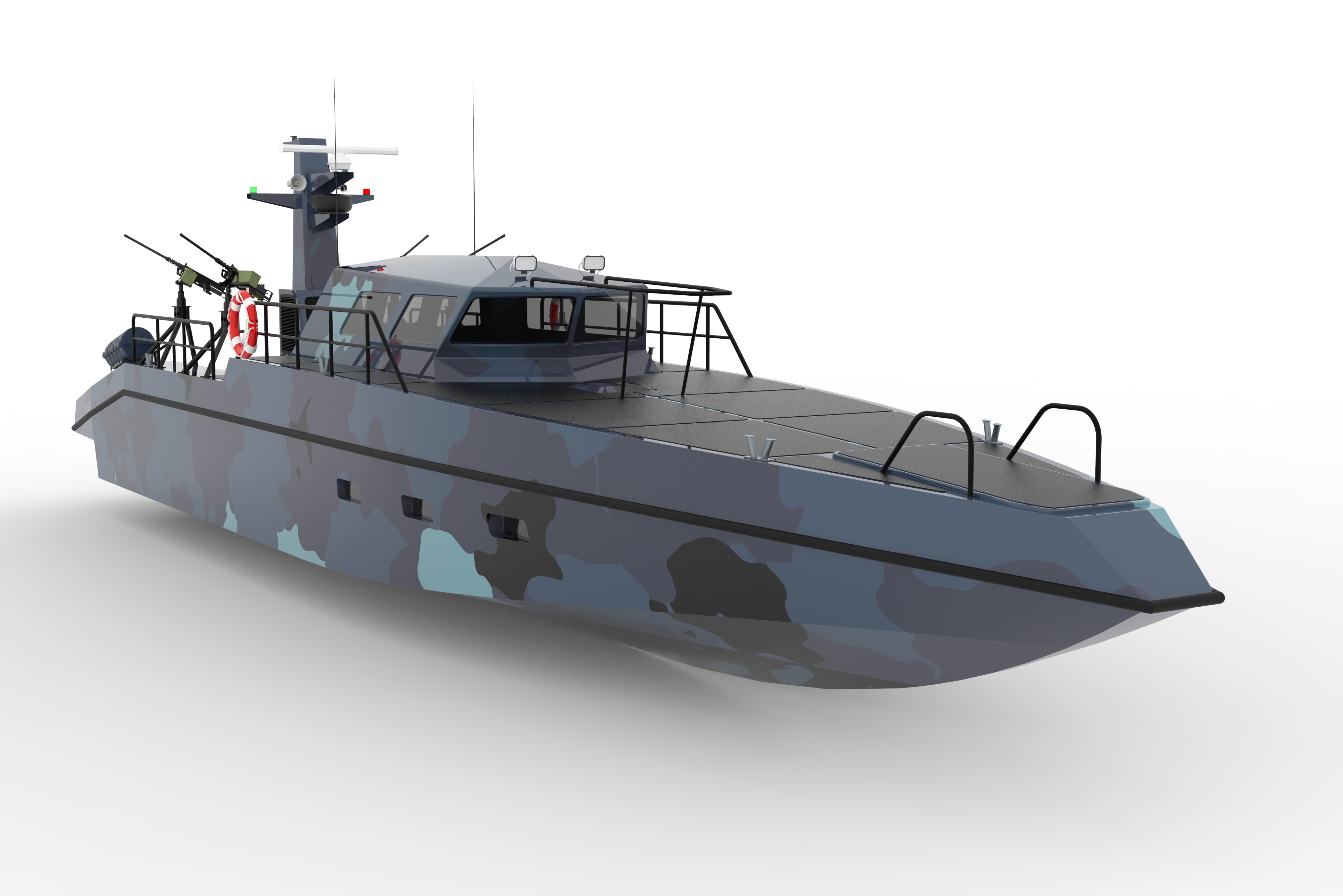 X19巡逻艇造型模型