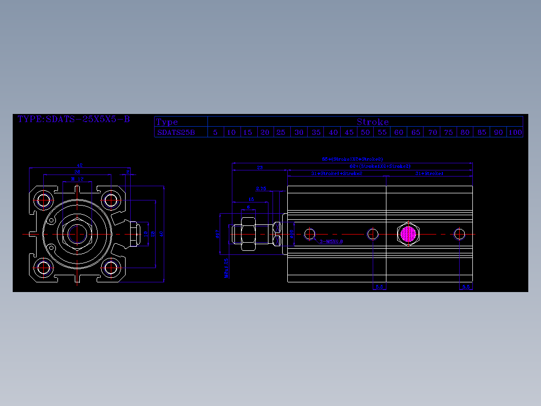 SDA气缸 83-SDAT-25-SW