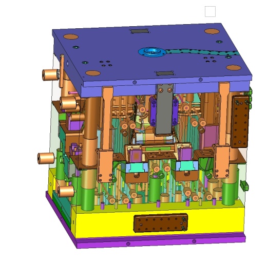 汽车车灯底壳注塑模具三维UG8.0 
