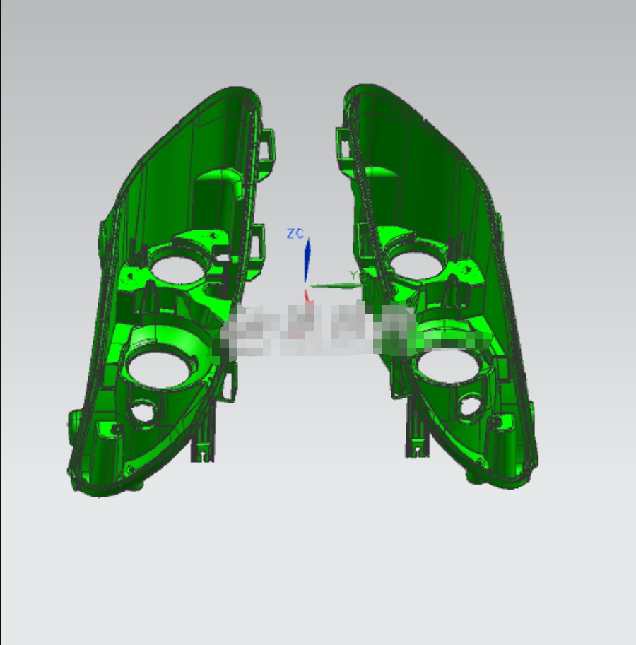 汽车车灯底壳注塑模具三维UG8.0无参