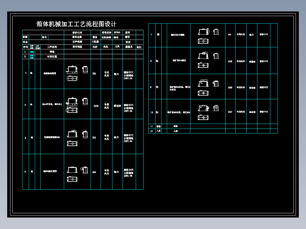 齿轮传动箱体工艺设计