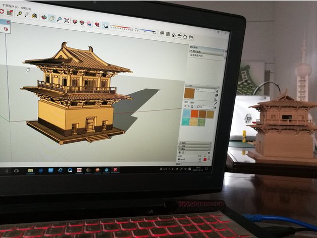 中国唐代古建筑模型