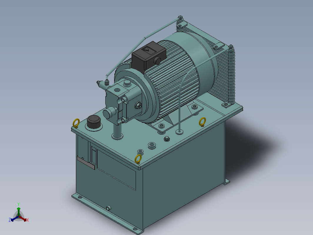 8.0-16.0系列变量液压泵站_SolidWorks设计