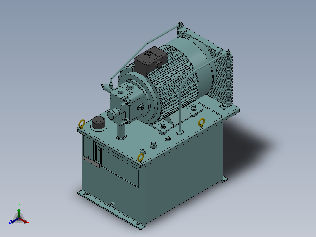 8.0-16.0系列变量液压泵站_SolidWorks设计