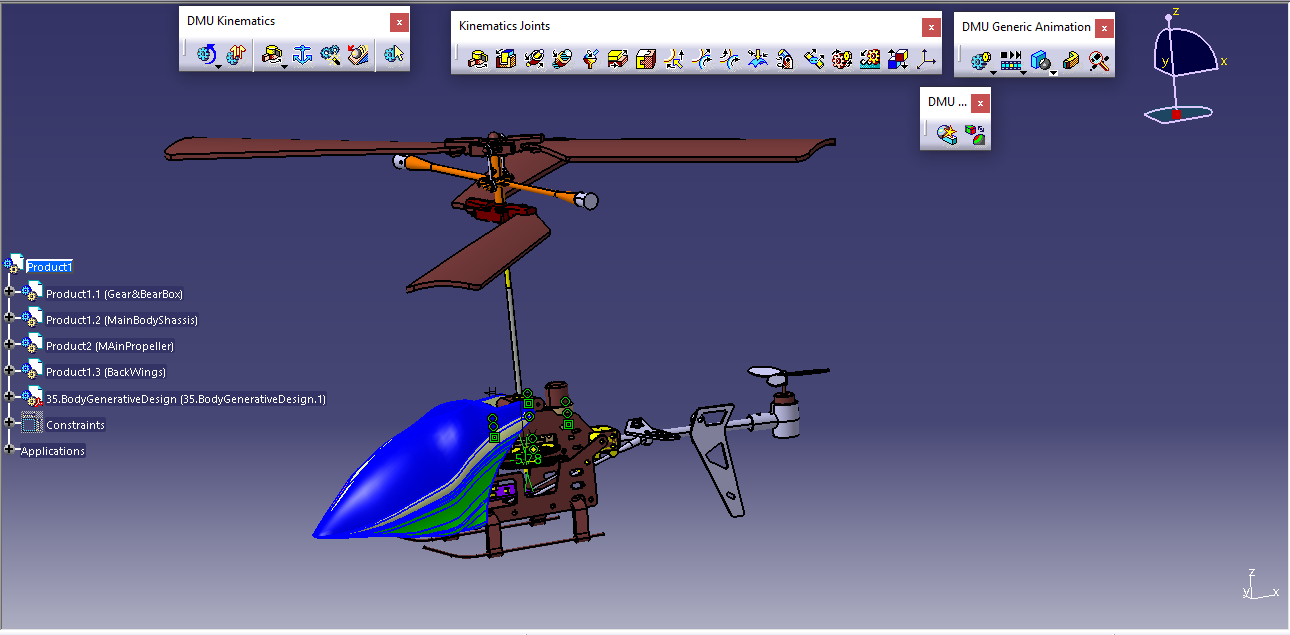 直升机玩具 Helicopter Design & Simulation