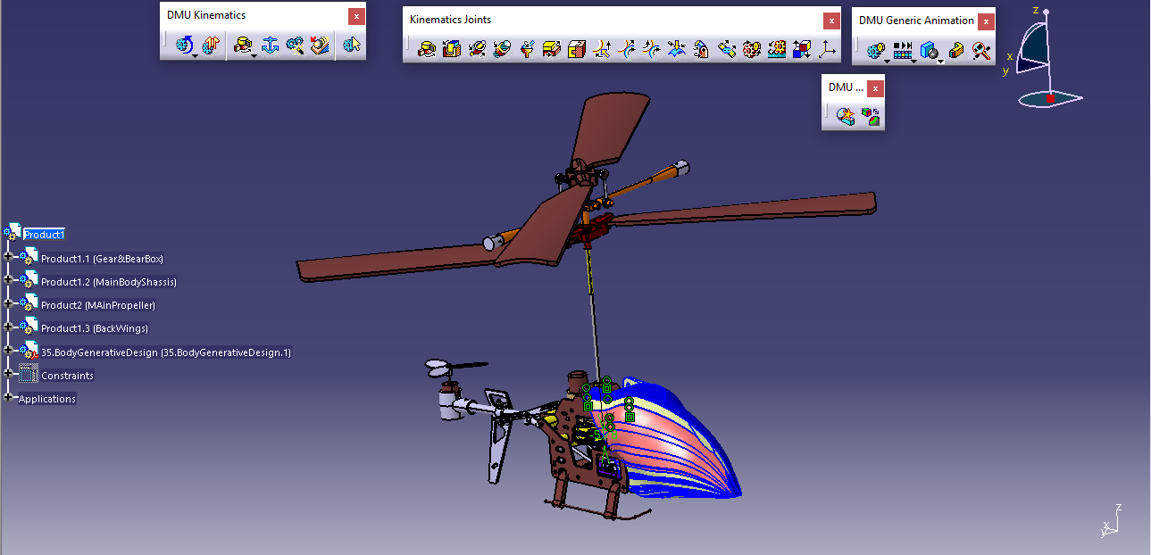 直升机玩具 Helicopter Design & Simulation