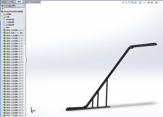 波状挡边带式输送机的设计三维SW+CAD+说明书缩略图