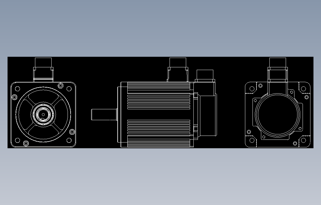 伺服电机1kW、1.3kW、1.5kW、1.6kW、2.4kW、2.6kW 130框号系列机种-1图纸