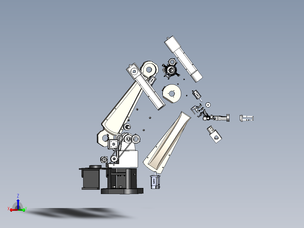 汽车车身焊接机器人虚拟样机设计三维SW2017带参+CAD+说明书