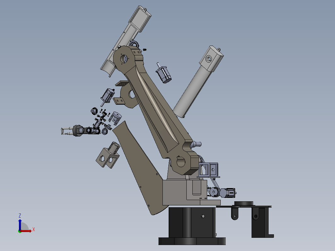 汽车车身焊接机器人虚拟样机设计三维SW2017带参+CAD+说明书