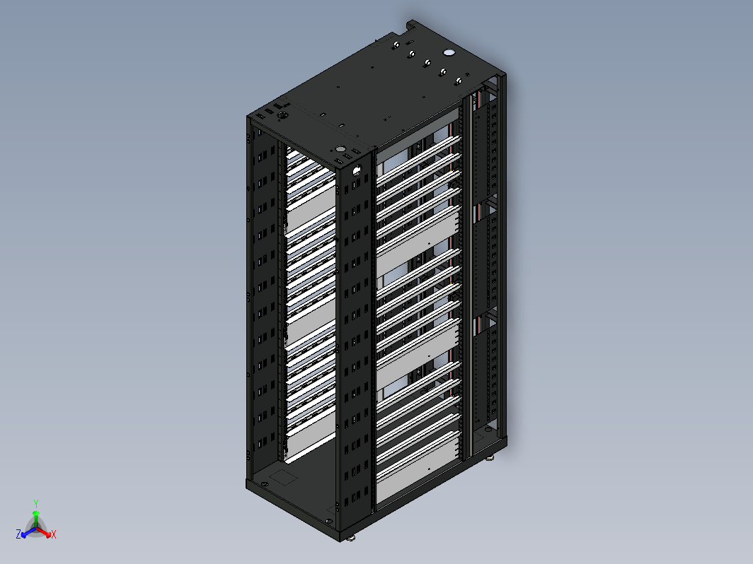 600x1065开放式机架单线机架