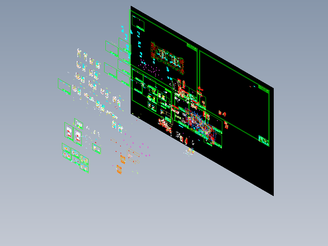 汽车翼子板冲压模具全工序图纸