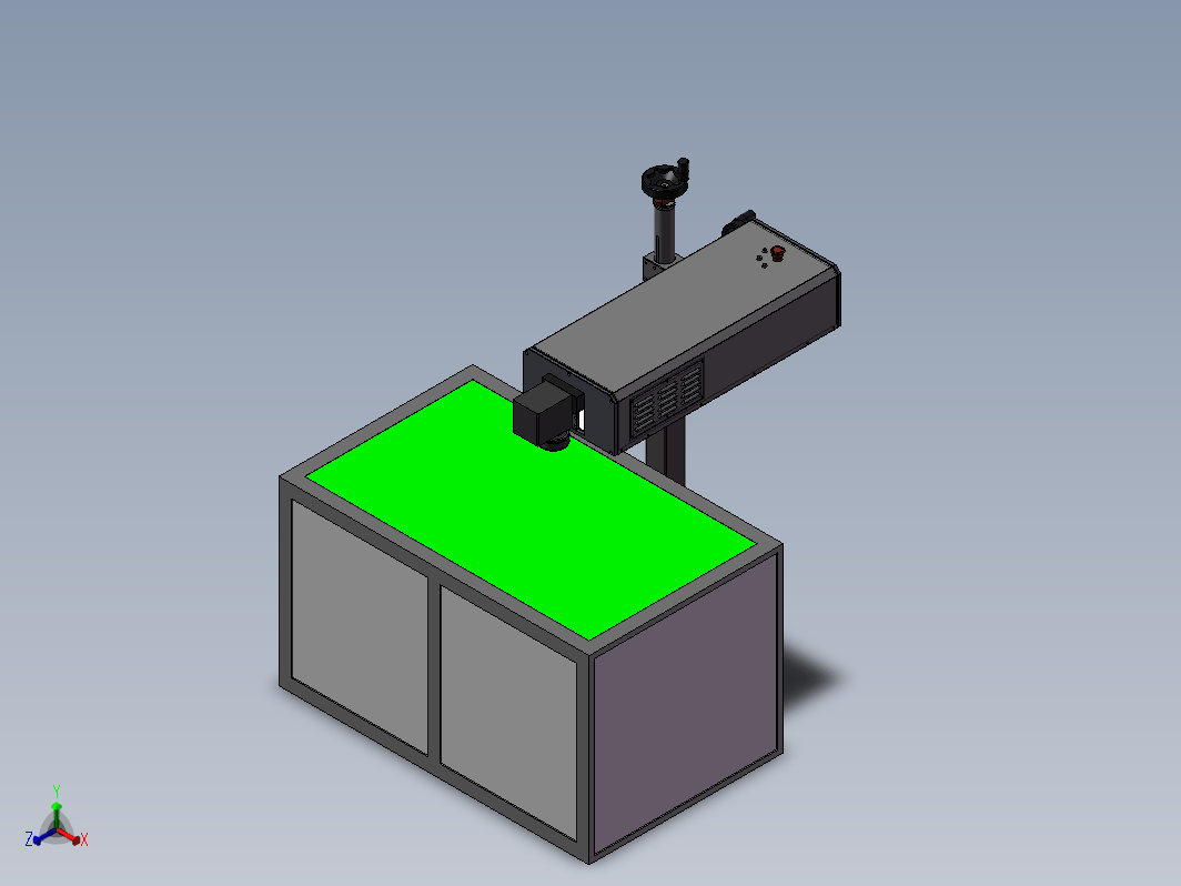 产线快速型激光打标机三维设计