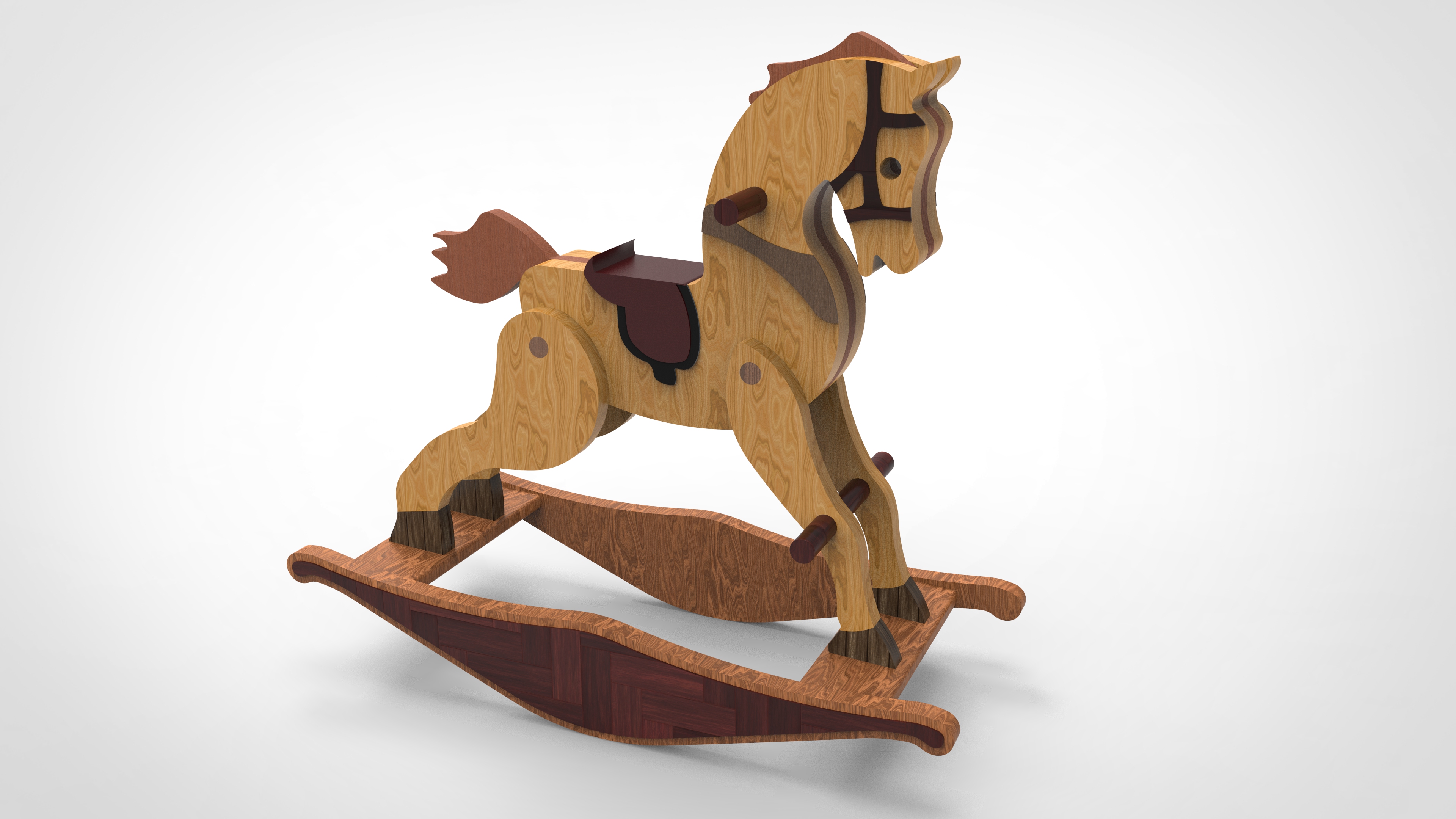 木制木马玩具 Rocking Horse Wooden Toy