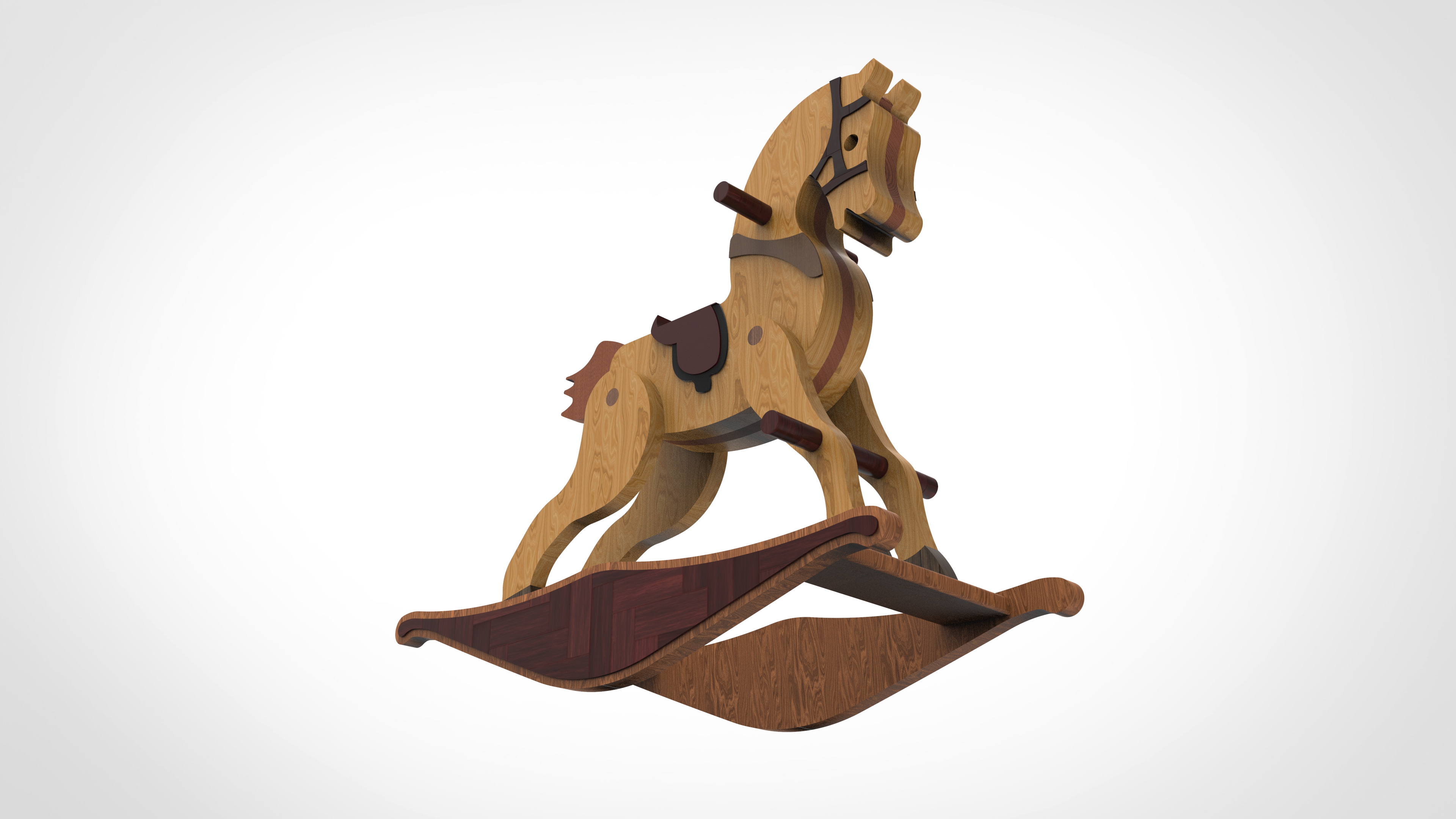 木制木马玩具 Rocking Horse Wooden Toy