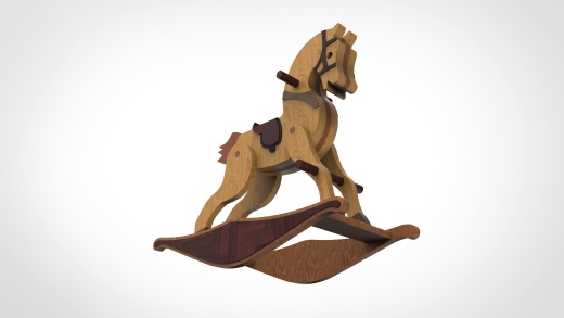 木制木马玩具 Rocking Horse Wooden Toy缩略图