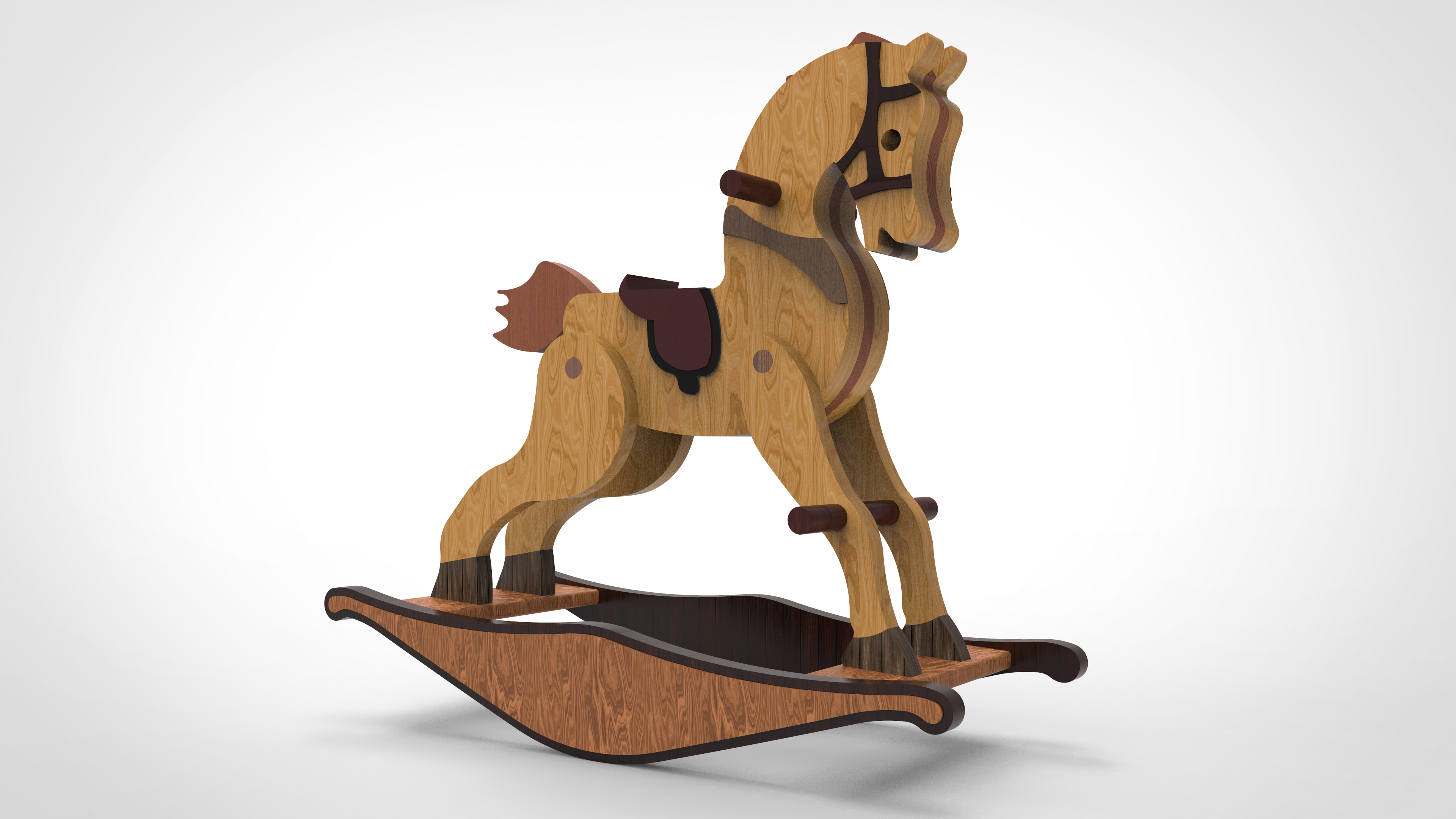 木制木马玩具 Rocking Horse Wooden Toy