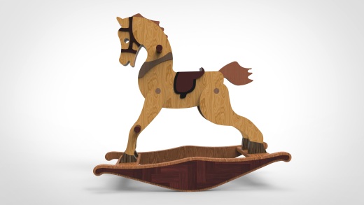 木制木马玩具 Rocking Horse Wooden Toy缩略图