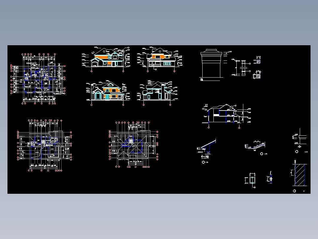 别墅排屋CAD-别墅5