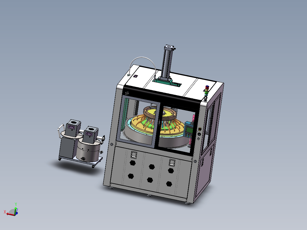 自动化高精度玻璃抛光机(3D+2D+CAD工程图+BOM