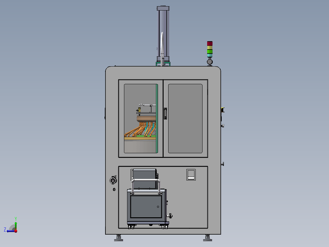 自动化高精度玻璃抛光机(3D+2D+CAD工程图+BOM