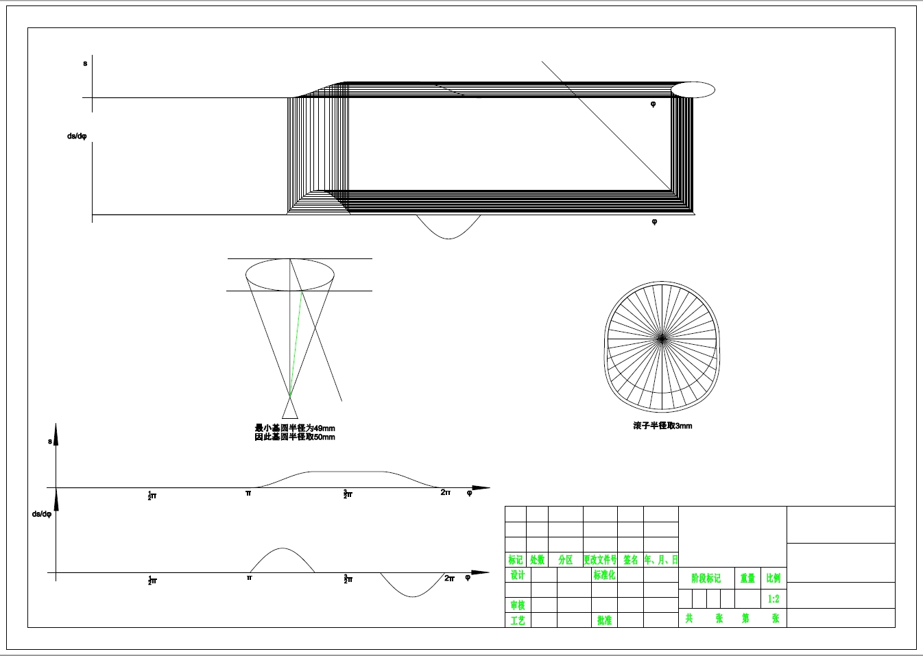 基于adams自动打印机凸轮机构分析+CAD+说明书