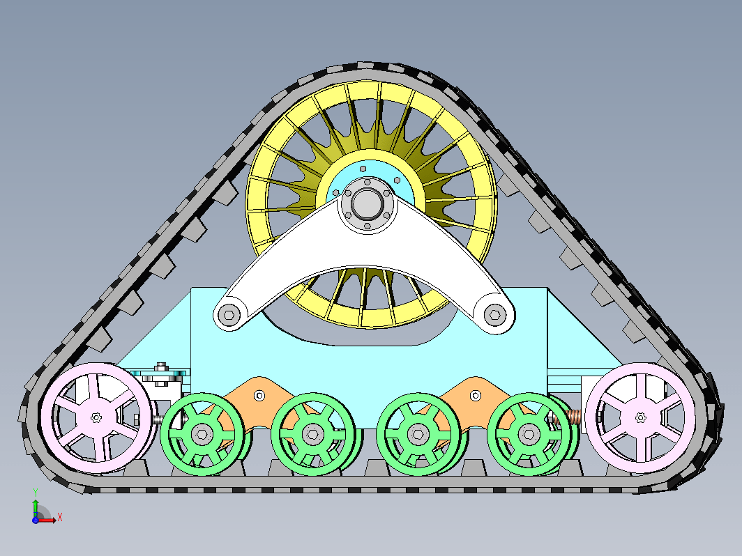 三角橡胶履带轮设计图纸