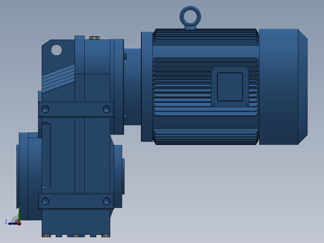 FAZ37 B14法兰空心轴安装平行轴-斜齿轮减速电机[FAZ37-66.09Y0.25-4P-M1-J1]