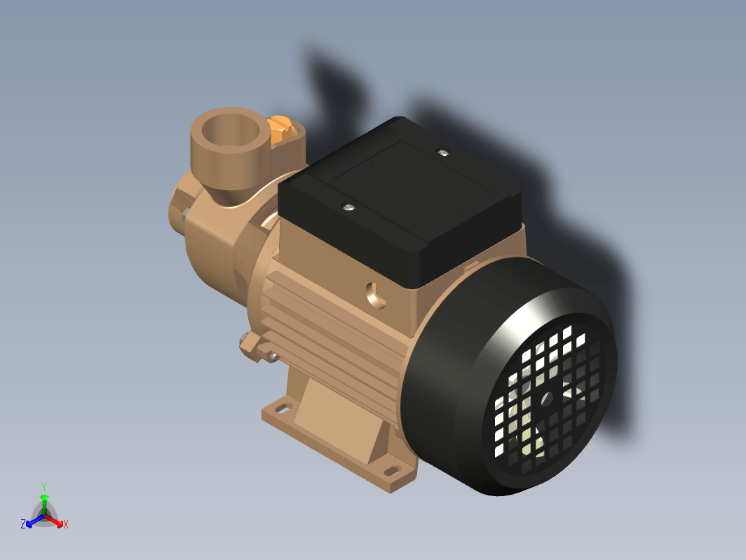 QB60P漩涡泵3D数模图纸