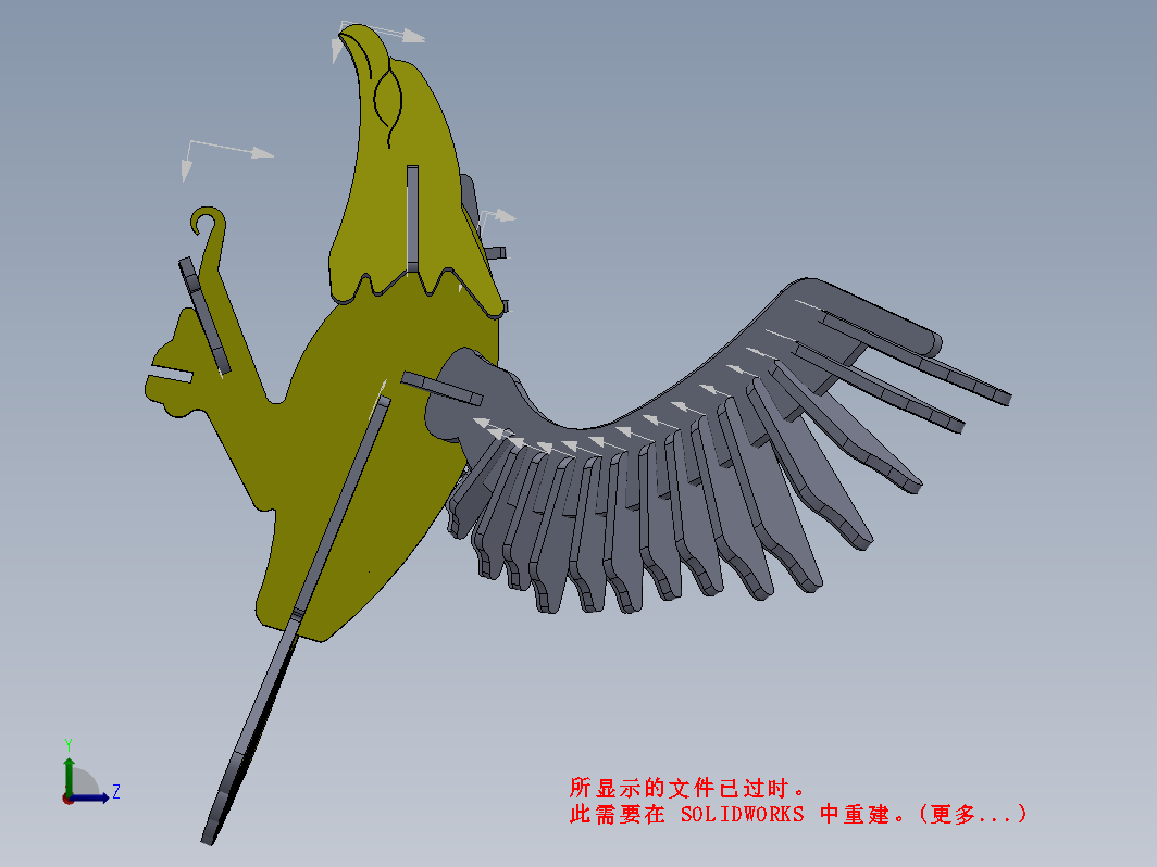 不锈钢老鹰摆件图纸